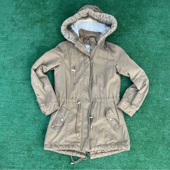 Tan Parka Jacket Women's size S - Picture 5 of 10